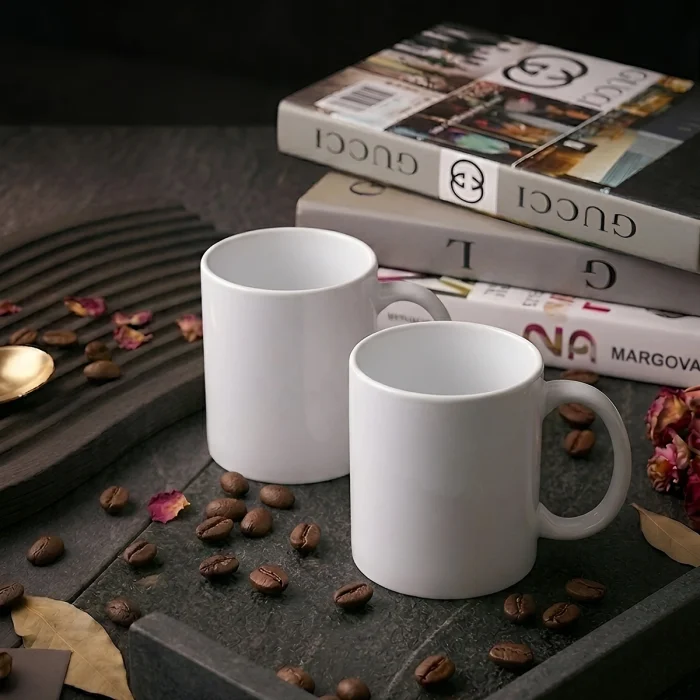 Custom round ceramic sublimation mug with personalized photo and logo printing – ImgCrafts