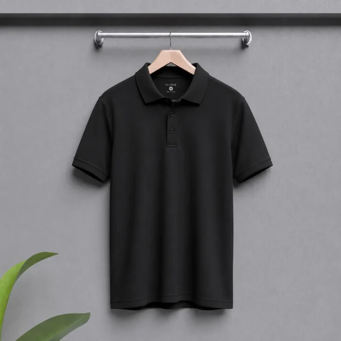 Premium Black Custom Polo Shirt