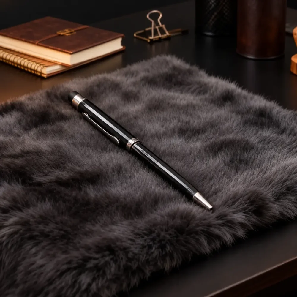 ImgCrafts glossy black metal pen with chrome trim